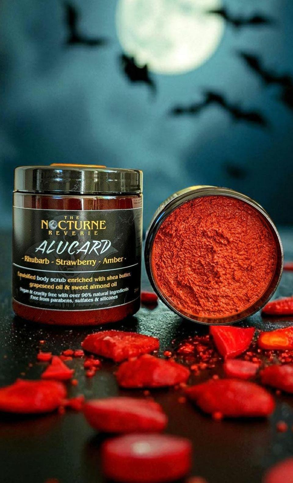 Alucard - Rhubarb, Strawberry & Amber Scent Sugar Body Scrub