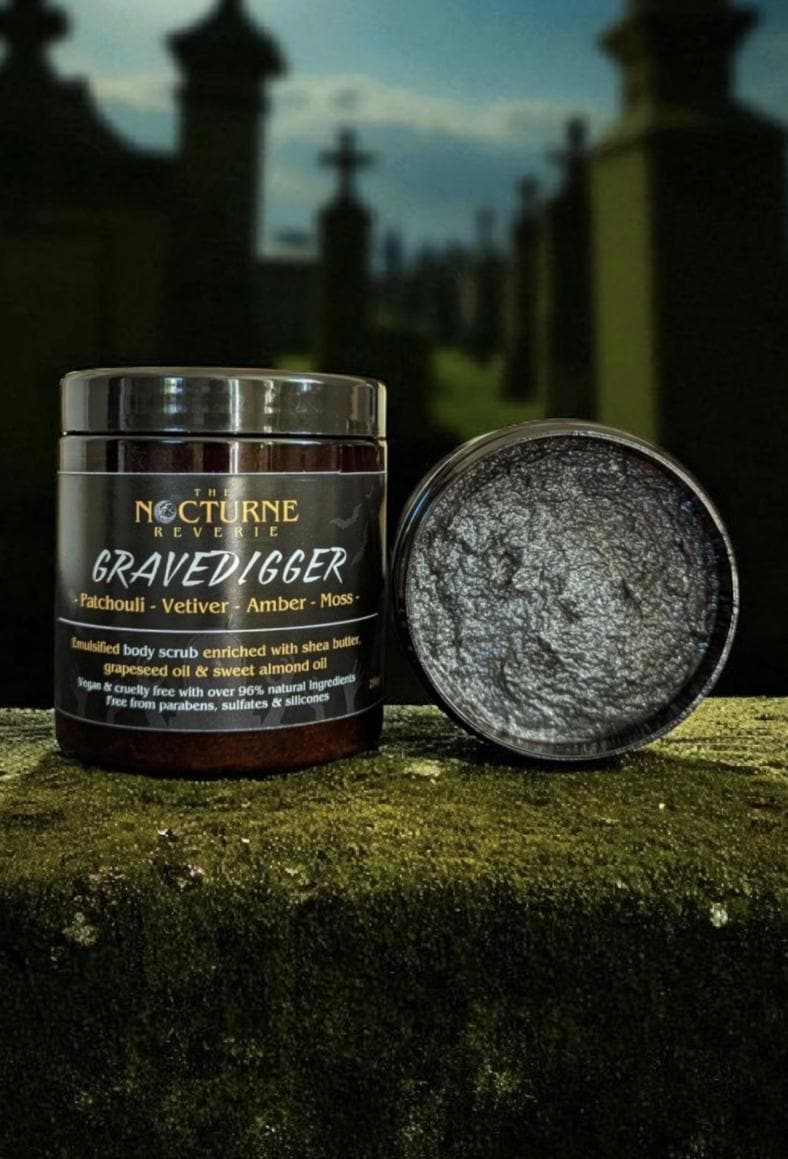 Gravedigger - Patchouli, Vetiver, Amber Scented Sugar Body Scrub
