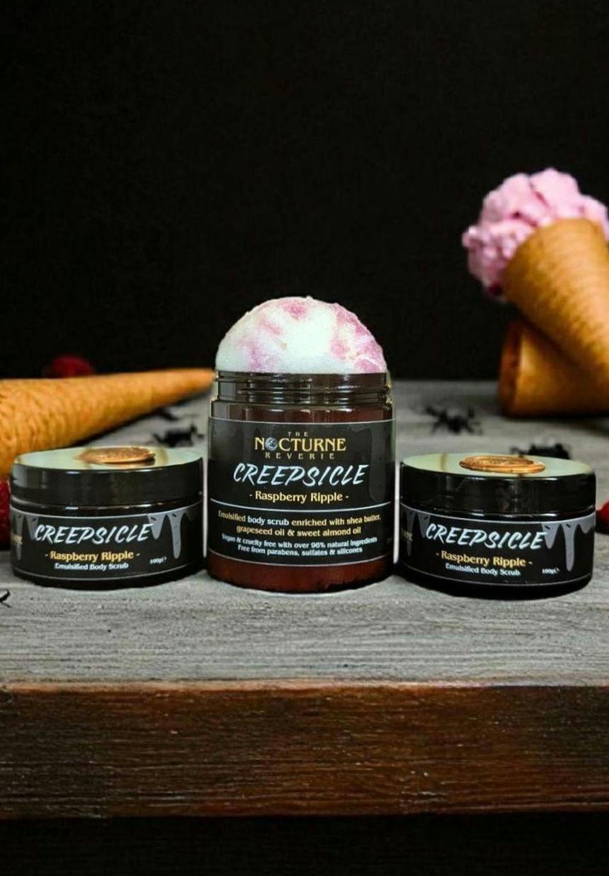 Creepsicle - Raspberry Ripple Scented Sugar Body Scrub