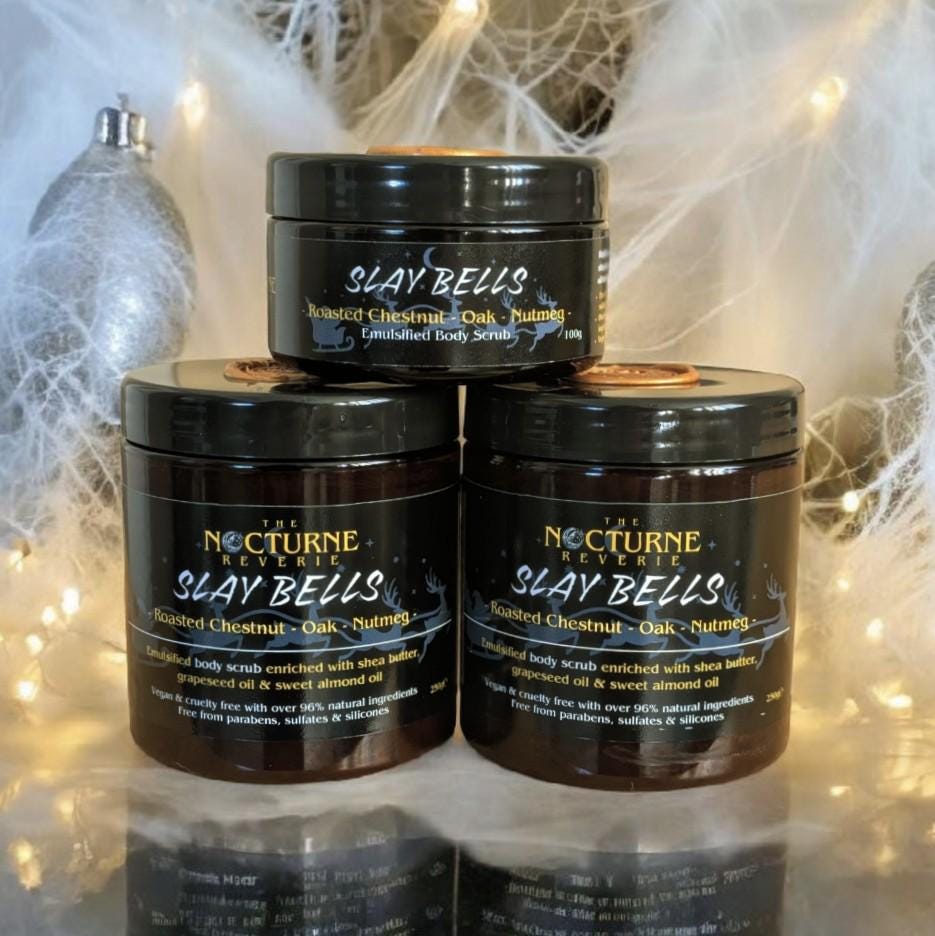 Slay Bells - Roasted Chestnut, Brown Sugar, Oak & Nutmeg Sugar Body Scrub