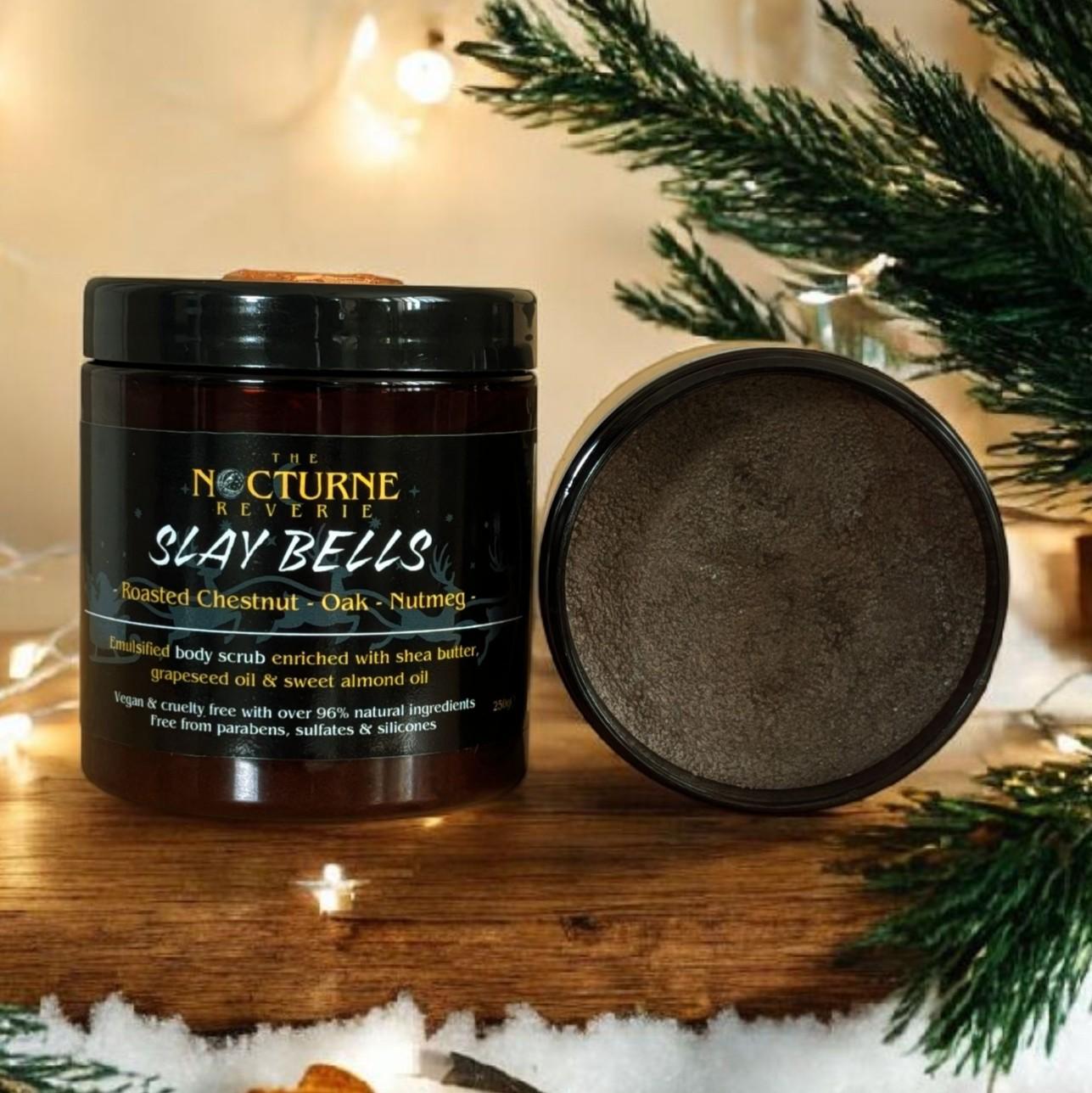 Slay Bells - Roasted Chestnut, Brown Sugar, Oak & Nutmeg Sugar Body Scrub