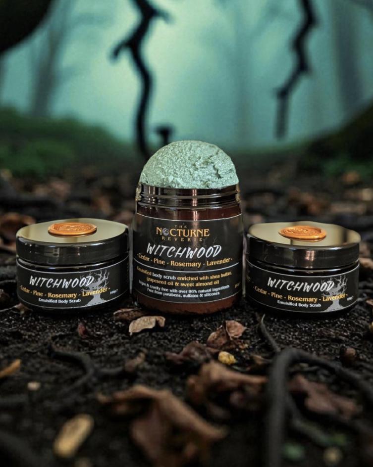 Witchwood - Cedar, Pine, Rosemary & Lavender Scented Sugar Body Scrub