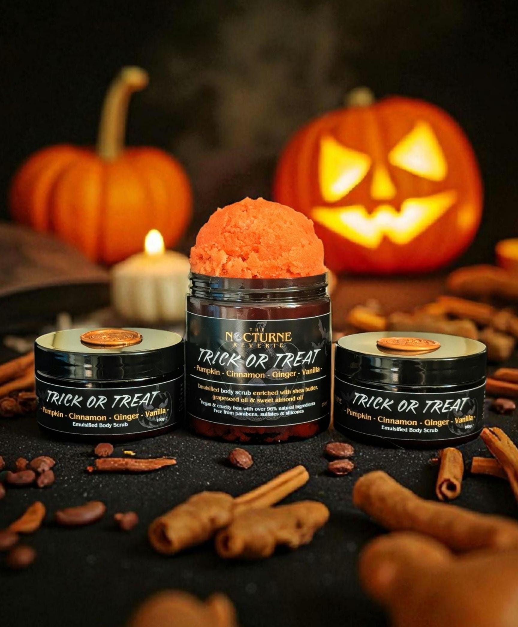 Trick or Treat - Pumpkin, Cinnamon, Ginger & Vanilla Scented Sugar Body Scrub
