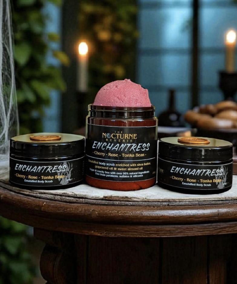 Enchantress - Cherry, Rose & Tonka Bean Scent Sugar Body Scrub
