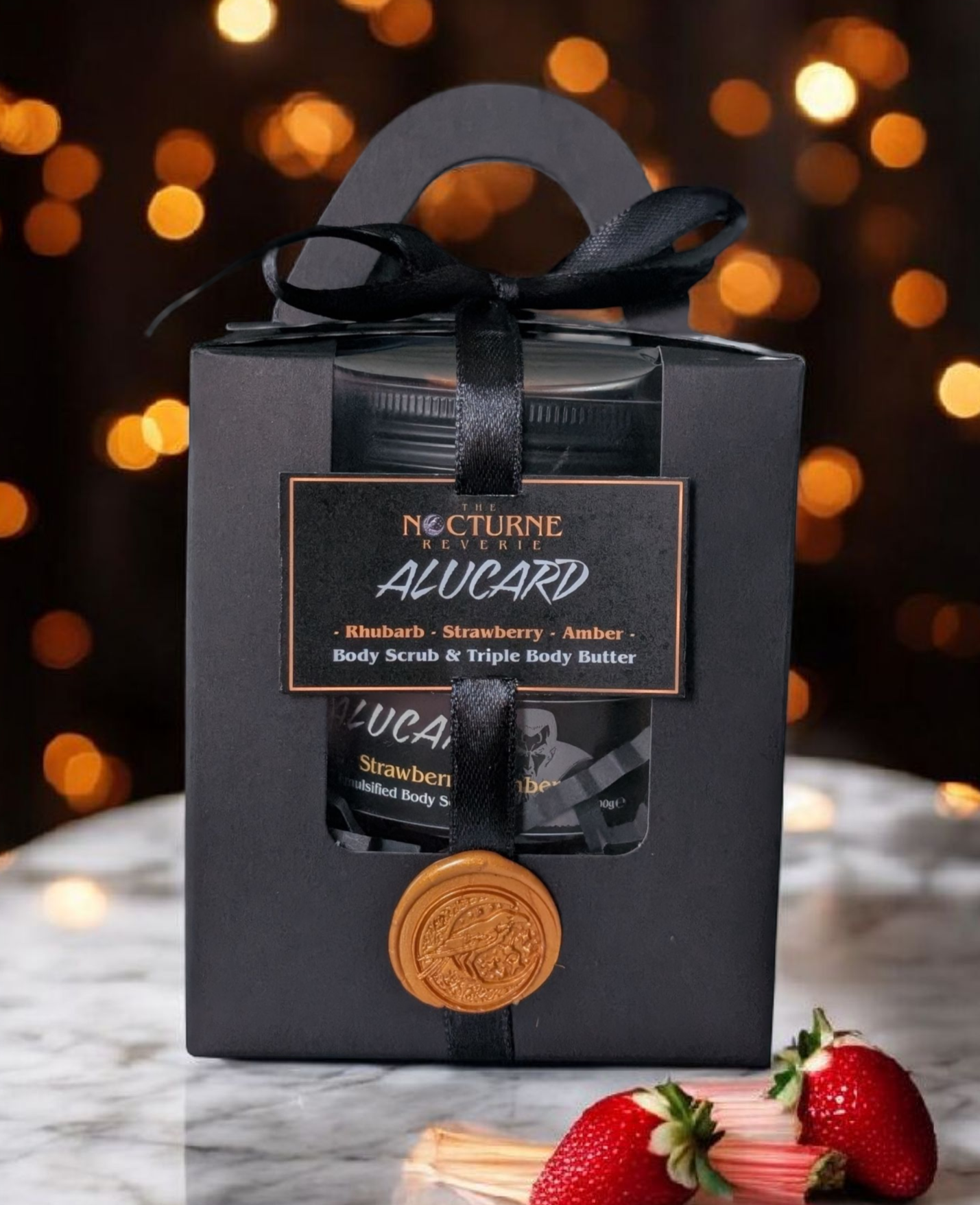 Alucard Gift Set - Rhubarb, Strawberry & Amber - Body Scrub and Body Butter