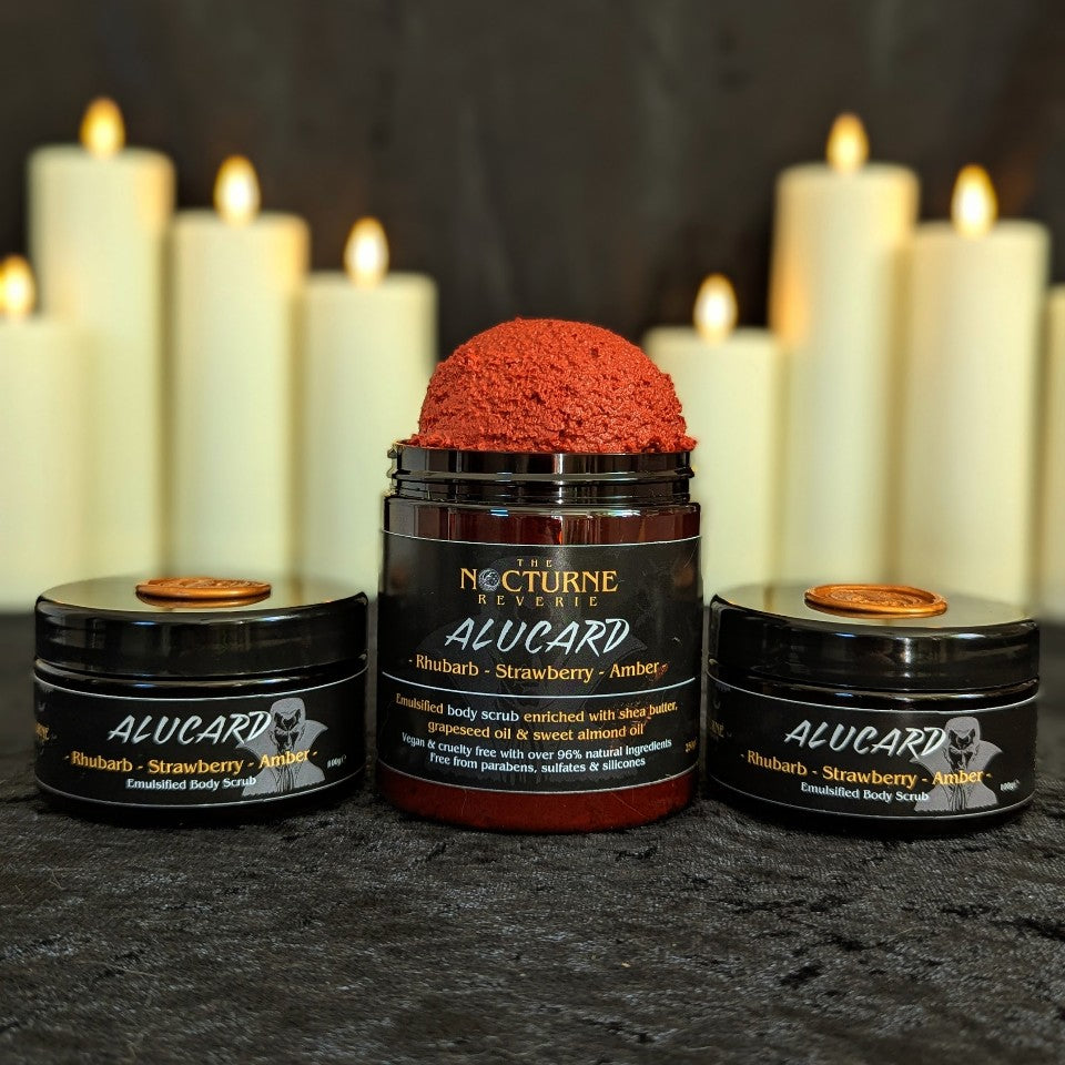 Alucard - Rhubarb, Strawberry & Amber Scent Sugar Body Scrub