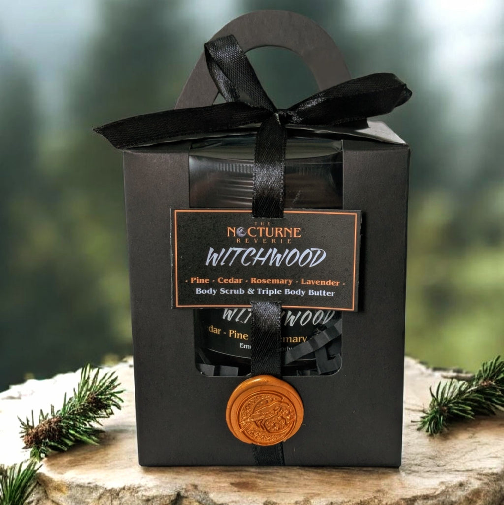 Witchwood Gift Set - Pine, Cedar, Rosemary & Lavender - Body Scrub and Body Butter