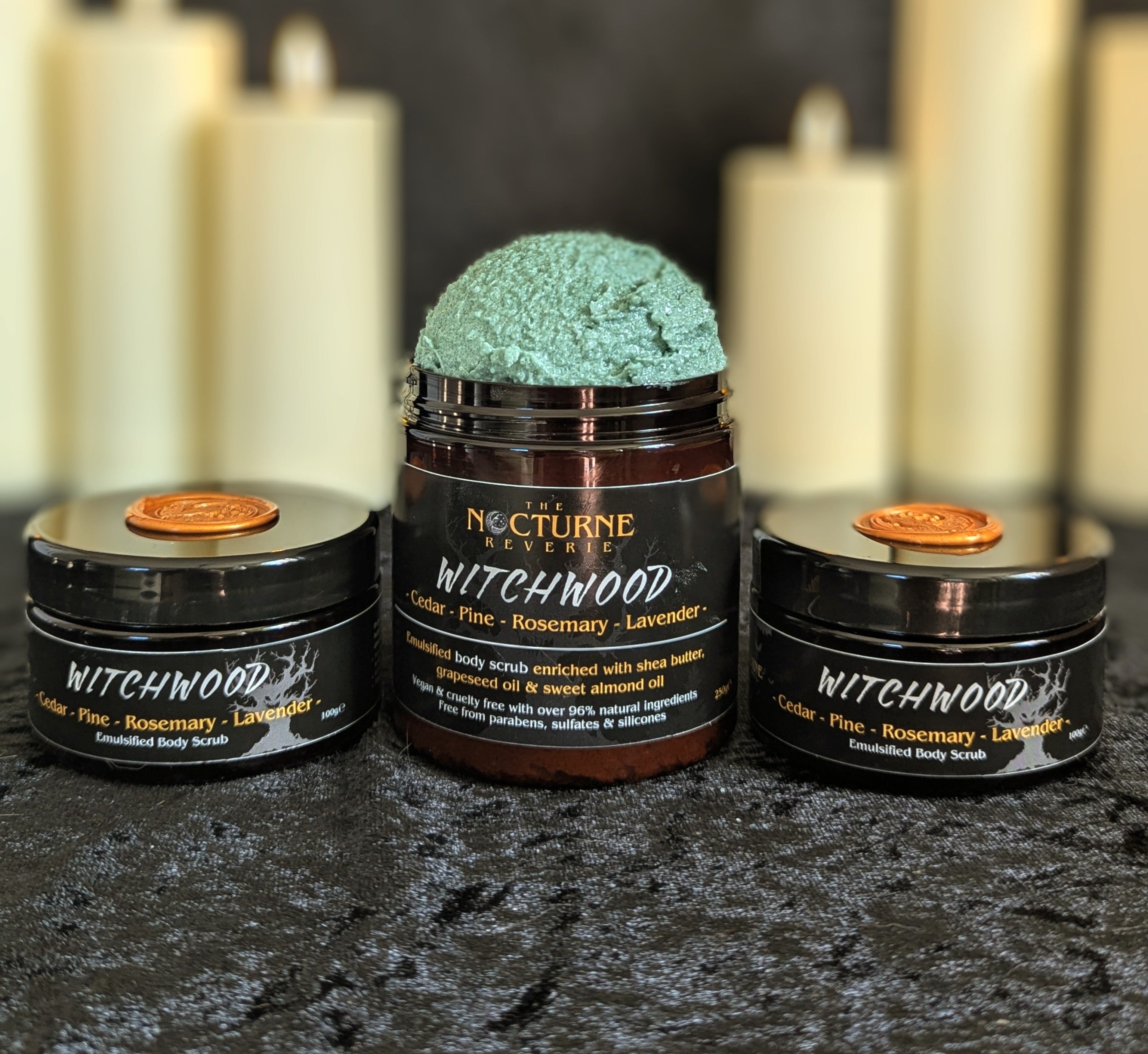 Witchwood - Cedar, Pine, Rosemary & Lavender Scented Sugar Body Scrub