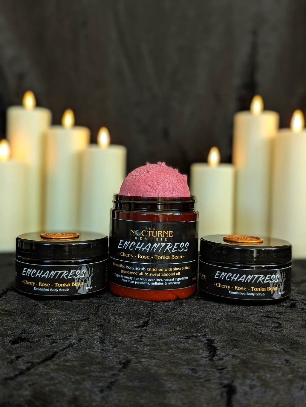 Enchantress - Cherry, Rose & Tonka Bean Scent Sugar Body Scrub