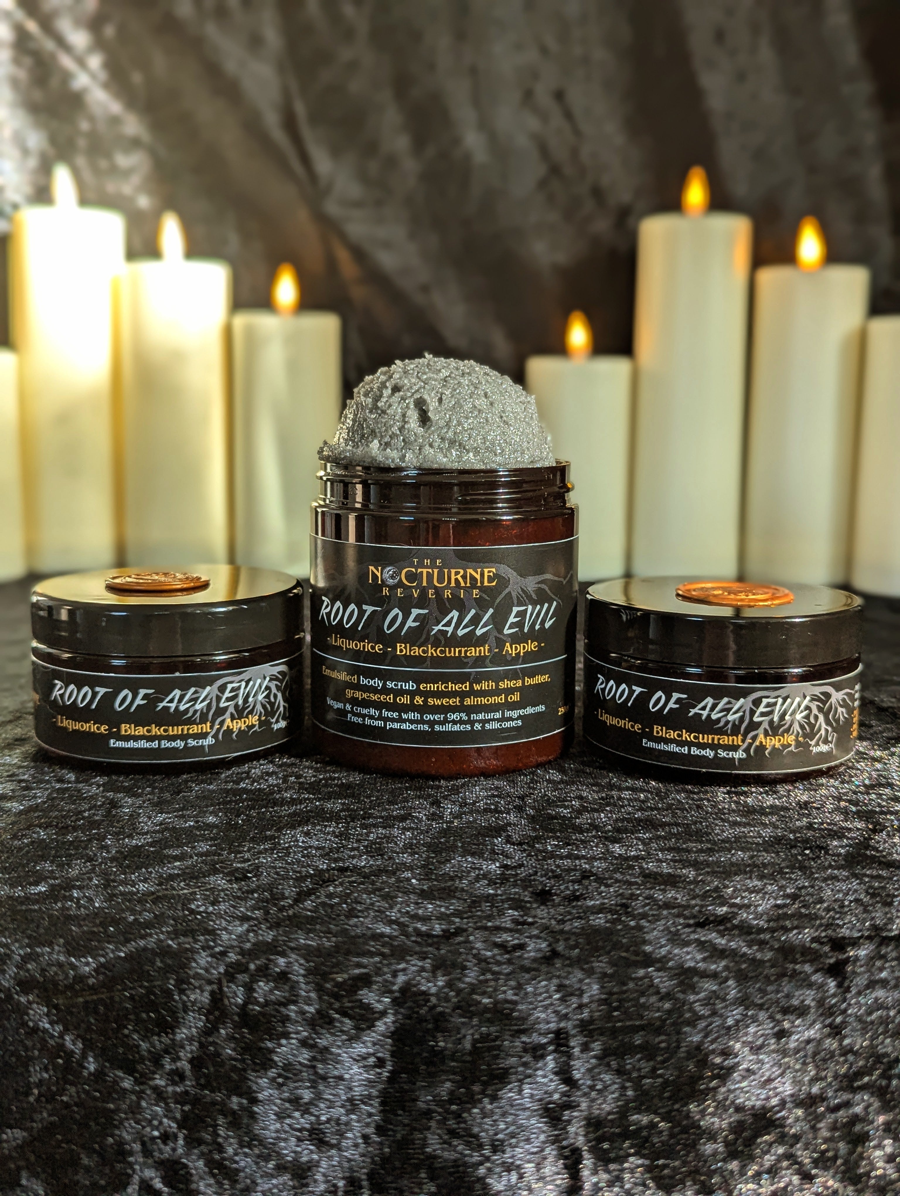 Root Of All Evil - Liquorice, Blackcurrant & Apple Scented Sugar Body Scrub