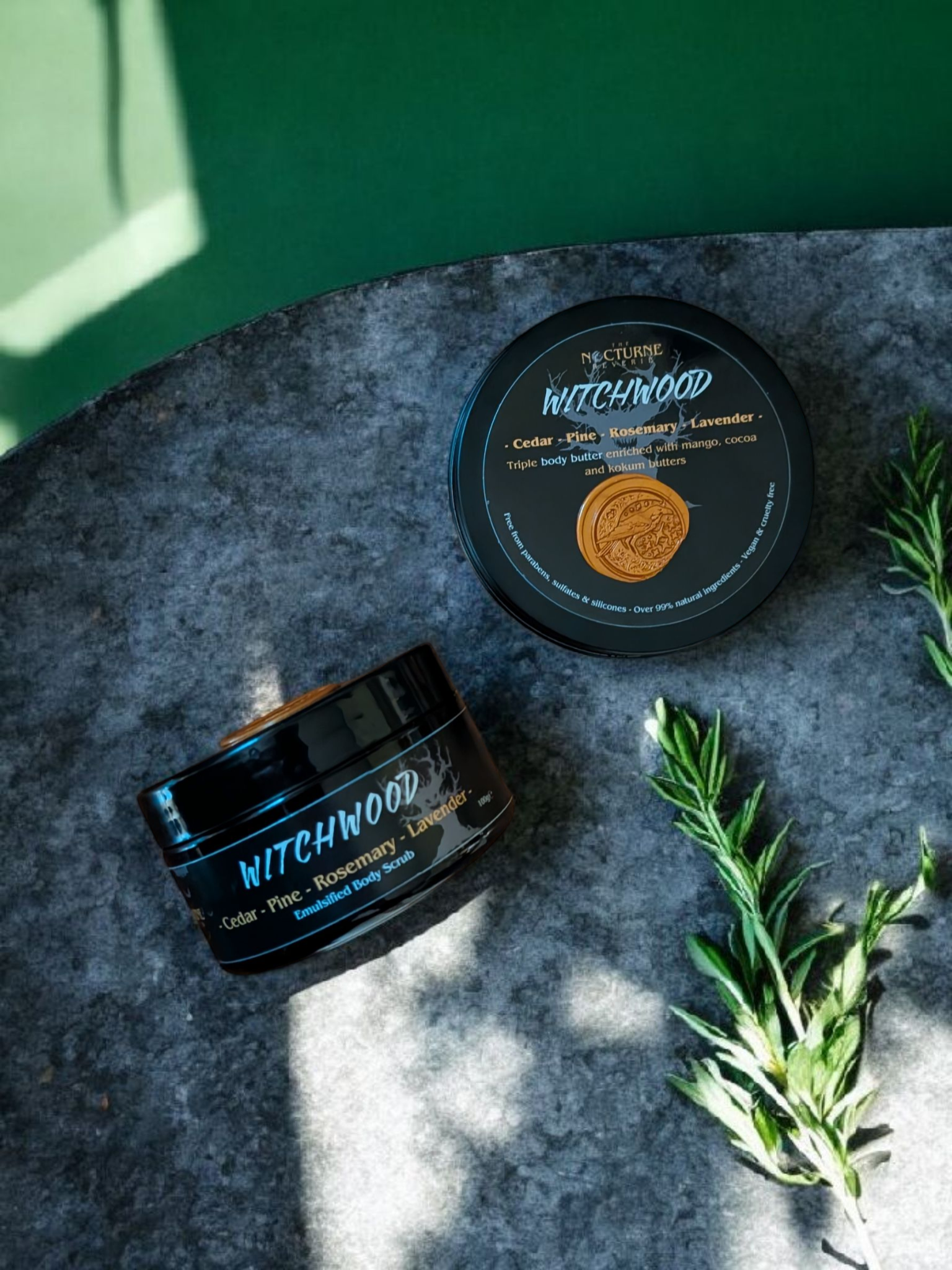Witchwood Gift Set - Pine, Cedar, Rosemary & Lavender - Body Scrub and Body Butter