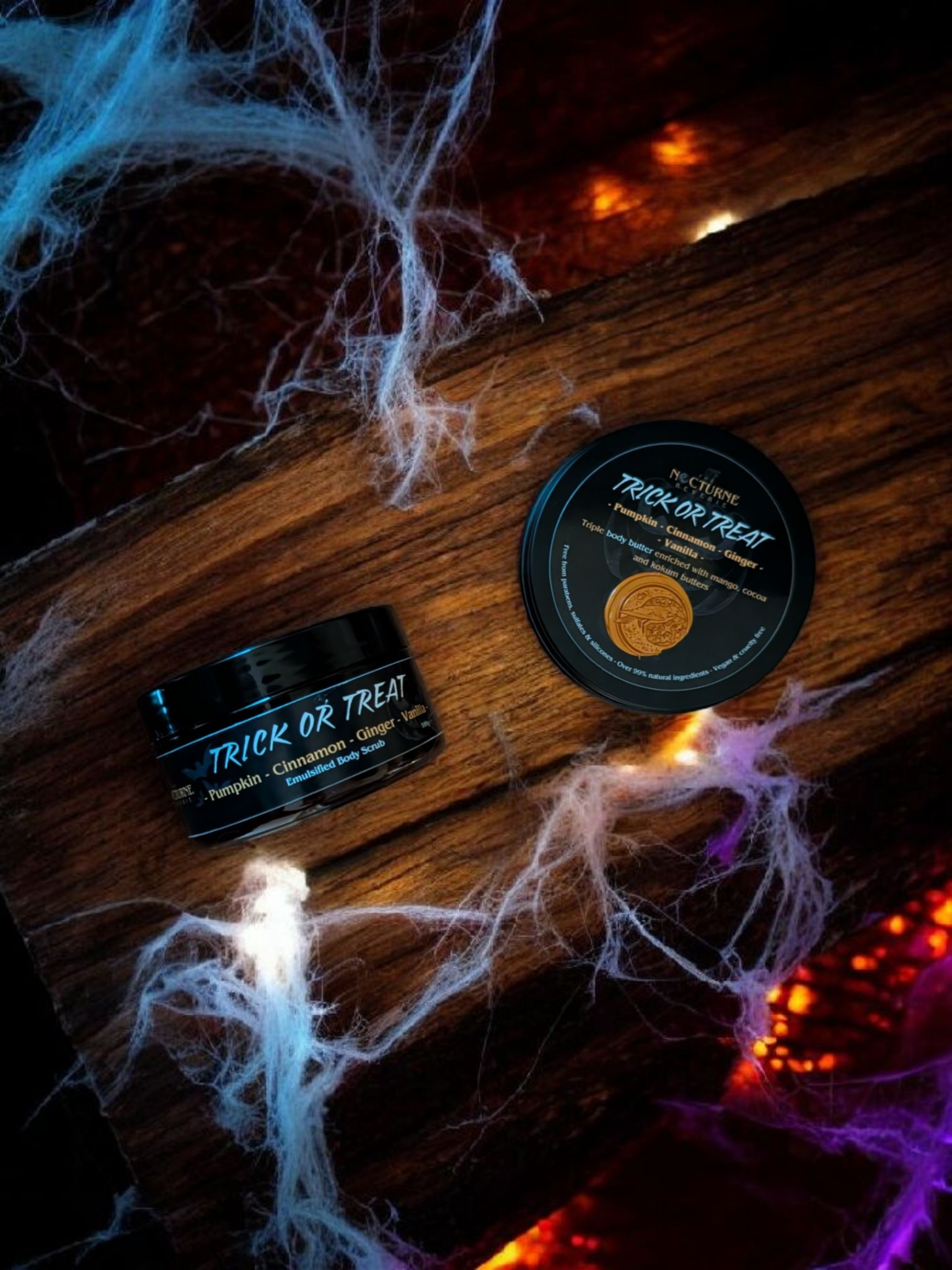 Trick Or Treat Gift Set - Pumpkin, Cinnamon, Ginger & Vanilla - Body Scrub and Body Butter
