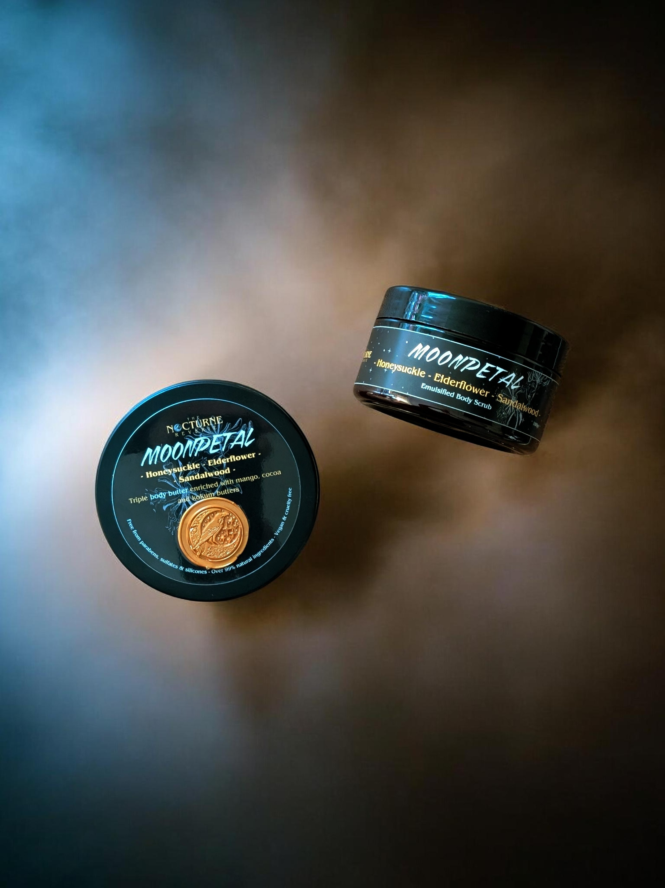 Moonpetal Gift Set - Honeysuckle, Elderflower & Sandalwood - Body Scrub and Body Butter