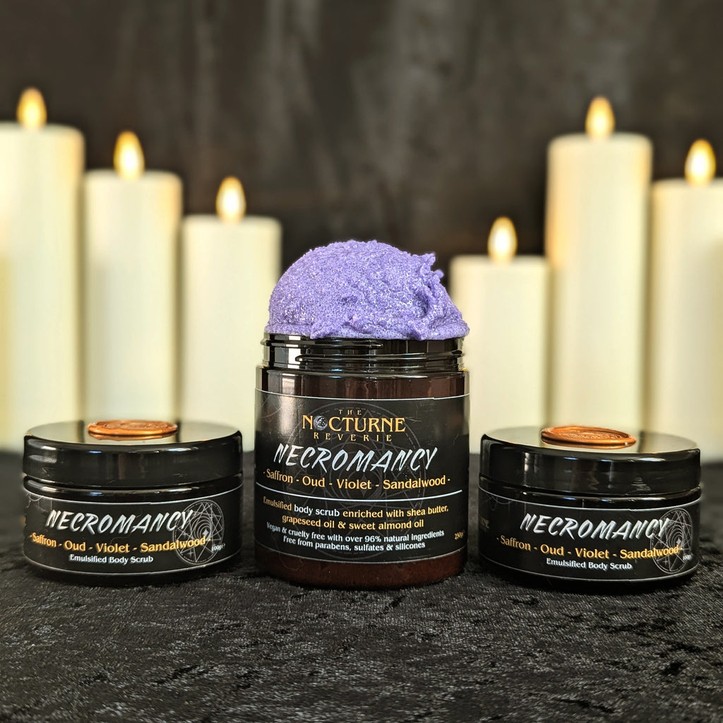 Necromancy - Saffron, Oud, Violet & Sandalwood Sugar Body Scrub