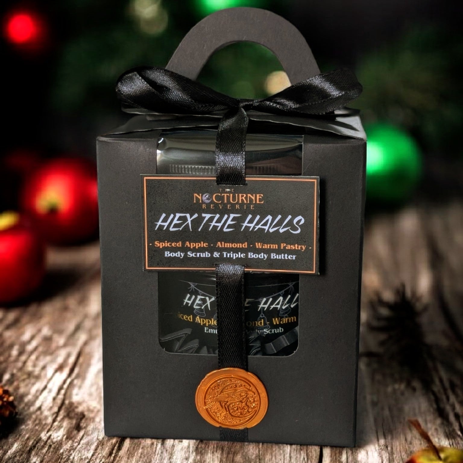 Hex The Halls Gift Set - Spiced Apple, Almond & Warm Pastry - Body Scrub and Body Butter
