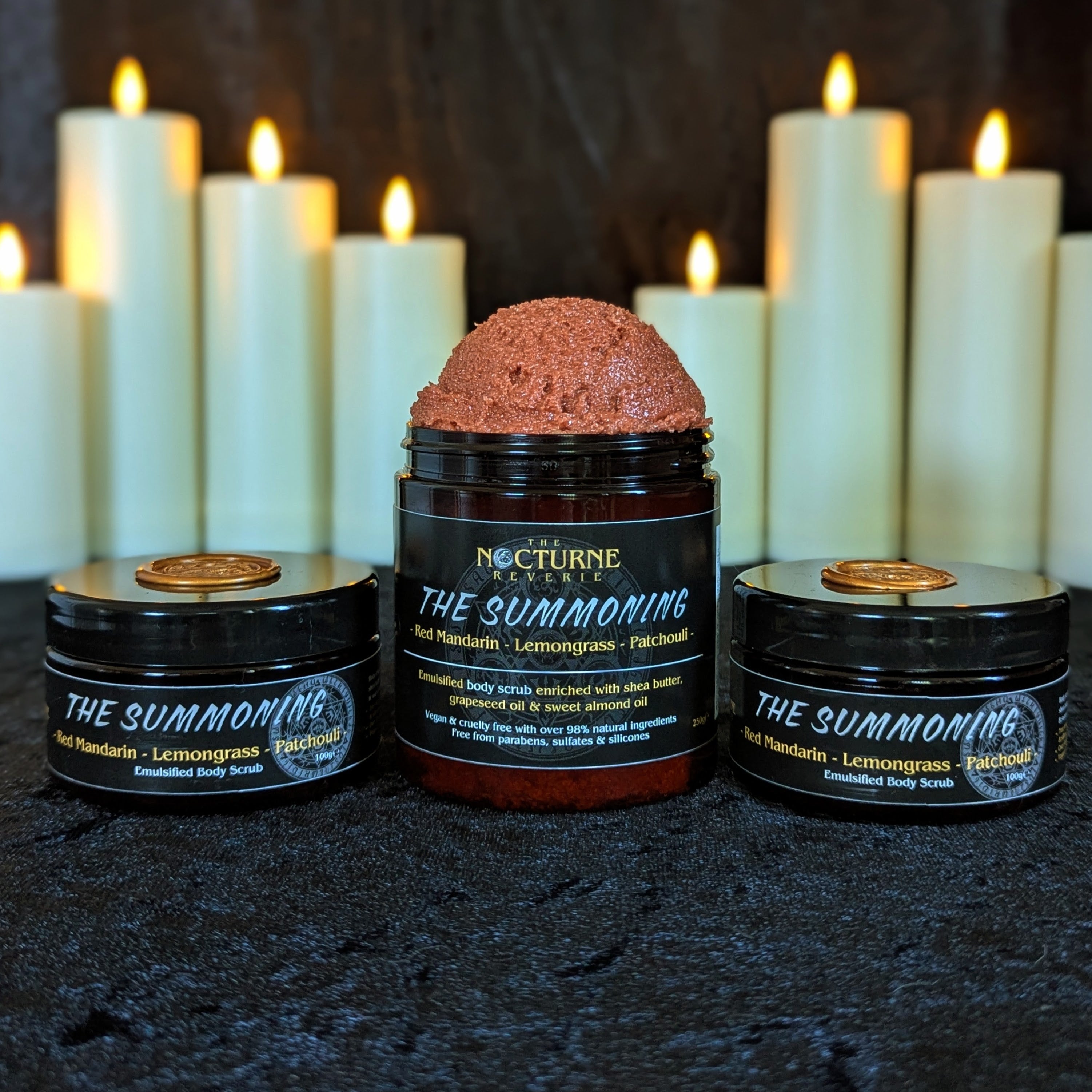 The Summoning - Red Mandarin, Lemongrass, Patchouli Scented Sugar Body Scrub