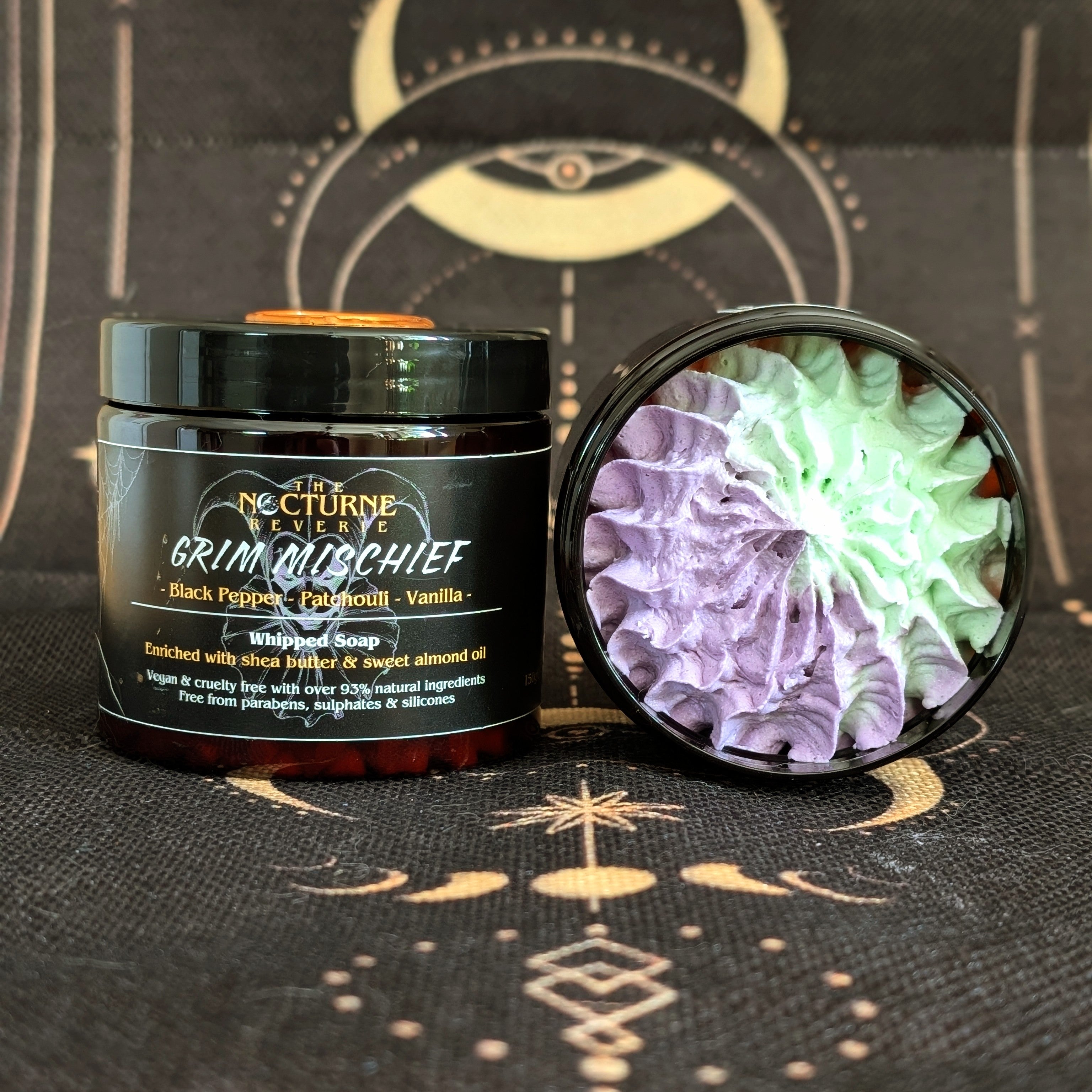 Grim Mischief - Patchouli, Black Pepper & Vanilla Whipped Soap